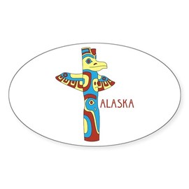 CafePress Alaska Sticker Oval Car Bumper Sticker
