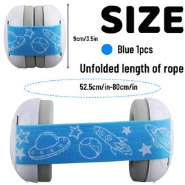 Darryy Baby Earmuffs - Super Comfortable Earmuffs, Reliable Hearing Protection for Children and Babies from 0 Years, Baby Ear Defenders and Protectors, blue