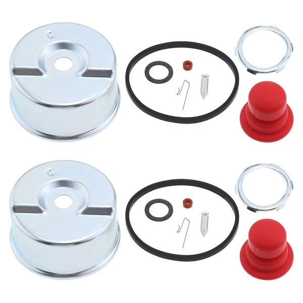 SG Store 2Sets Carburetor Float Bowl & Needle Seat Kit