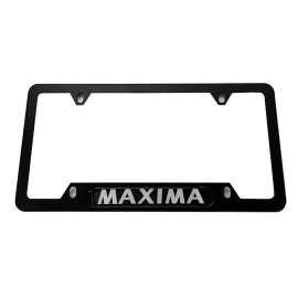 Unbranded 2PCS Stainless Steel License Plate Frame Holder BLACK FOR NISSAN MAXIMA SCREW