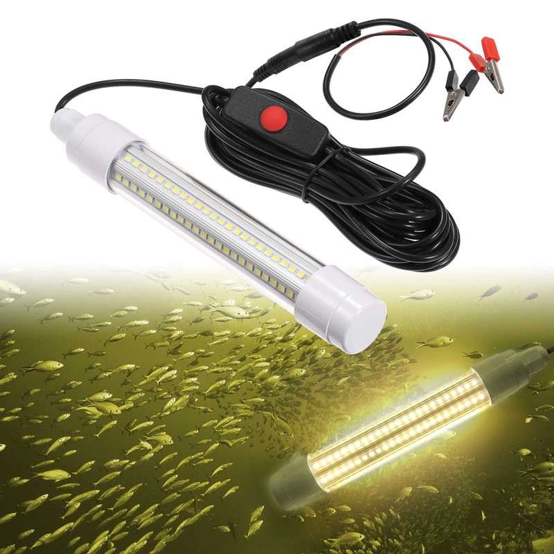 144 LED Submersible Fishing Light Underwater Fish Finder Lamp Night