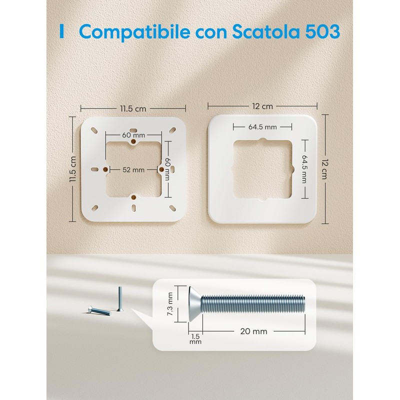 Meross Wall Plates for Box 503, Switch Plates Compatible with