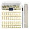 Copper Rivets Burrs Kit Copper Rivets with Setters Rust Proof