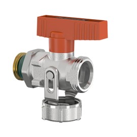 Simplex KFE Ball Valve G1/2a with Male Thread for Solar, Nickel-Plated, Continuity, without Hose Fitting F10647