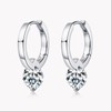 Moissanite Creole Earrings with Certificate of Authenticity 925 Sterling Silver