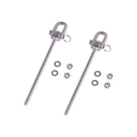 TIOMIOSEA Set of 2 Heavy Duty Swing Hangers, Ceiling Hooks, Heavy Duty Swing Hooks, 304 Stainless Steel Wooden Beams, Ceiling Mount, Heavy Duty 180° Swing Hangers for Wooden and Steel Beams