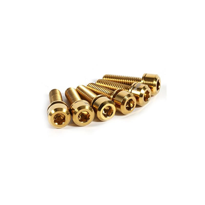 Bike Stem Bolts, Bicycle Stem Replacement Bolt, 6pcs Titanium Alloy