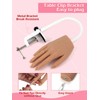 LIONVISON Practice Hand for Acrylic Nails, Silicone Nail Hand Practice,
