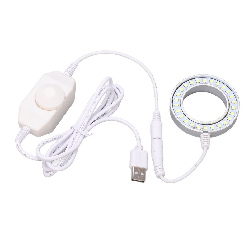 LED Ring Light Adjustable for Stereo Microscope Industrial Camera Imaging