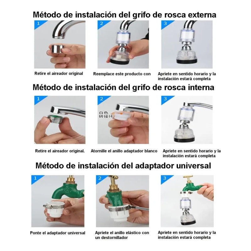 Filtro De Agua Para Llave, Purificador, Elimina Fluoruro Nud Nude