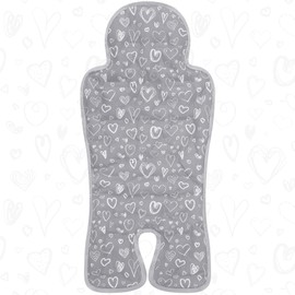 Pinkunn Gel Car Seat Cooler Pad Car Cooling Pad Chair Ice Breathable Summer Ice Mat Summer Chair Cooler Liners Cushion for Baby Dining Safety Seat(Gray,Heart)
