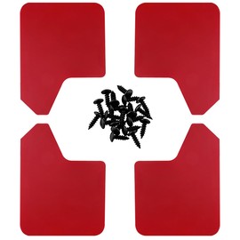 ZIMISI 4PCS Universal Car Mud Flaps, Bendable Splash Guards with Fastener Rivet Clips, Flexible Truck Front & Rear Mudguard, Car Exterior Dirty Fenders Accessories for Pickup, SUV (Red)