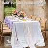 4 Pack 120 Inch White Cheesecloth Table Runner Boho Rustic