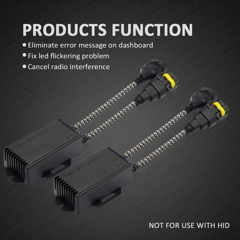D-Lumina H8 H9 H11 LED Canbus Decoder Anti Flicker Harness,