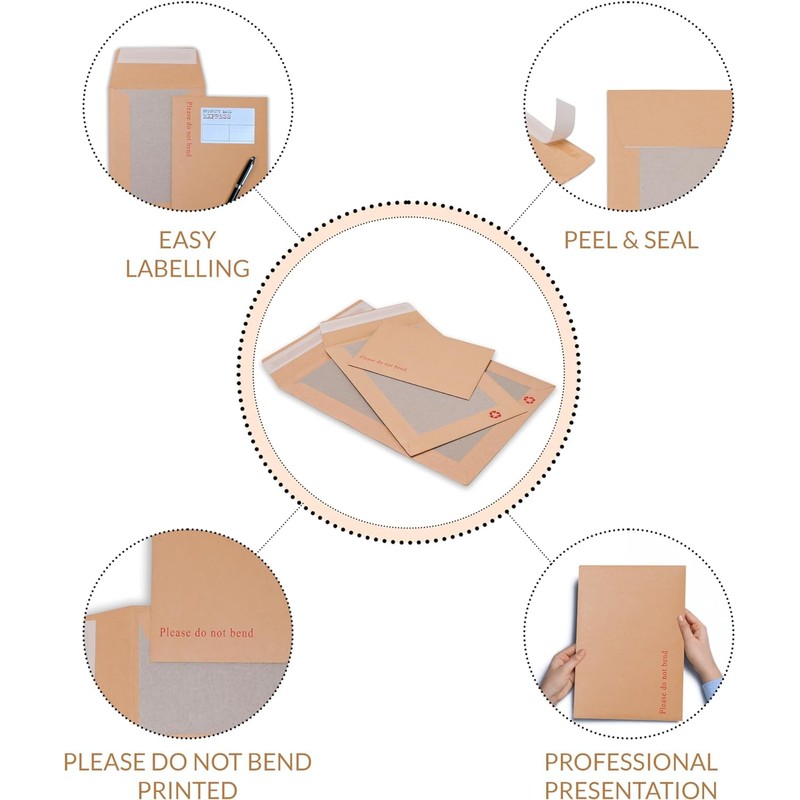 5 X A5/C5 Board Back Manila Envelopes. Please Do Not