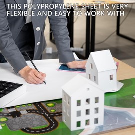 xiaoxiaozhijia Pack of 6 White Plastic Sheets, DIN A4 (21 x 297 mm), PP Board, 1 mm Thick, for Modeling, Home Decoration, Crafts