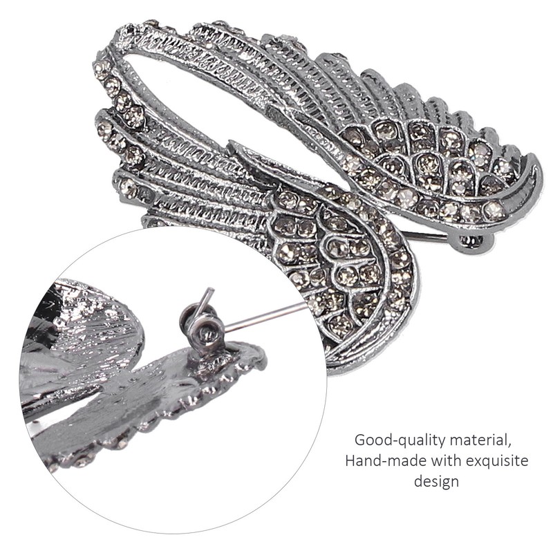 4Pcs Brooch Pin Diamond Angel Wing Pattern Cute Fashion Lapel