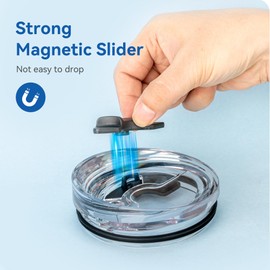 Prurex Magslider Lid for Yeti 30 oz Tumbler, Replacement Straw Lid for 30 oz Yeti Rambler,Spill Proof Cup Cover for 3.7" Diameter Cups,Leak Proof (2 Pack)