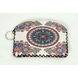 La Moda Oil Cloth Coin Purse Vegan Credit Card Holder and Key Ring 8 Designs - Mandela