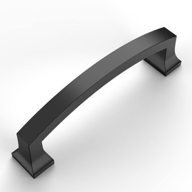Amerdeco 10 Pack Matte Black 4Inch(102mm) Hole Centers Kitchen Cabinet Pulls Cabinet Hardware Kitchen Handles for Cabinets Cupboard Handles Drawer Pulls ZH0009MB