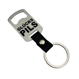 WIENS3D Bottle Opener Keyring as a Gift, Gift, Gift, Birthday, Dad, Mum, Uncle, Aunt, Colleague, Boyfriend, Girlfriend, Funny Festival (Glücks Pils)