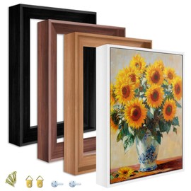 Canvas Floater Frames Kit 1.25" Deep Floating Frame Wall Art Decor Finished Canvas Panels & Stretched Canvas Boards(16"x20",Dark Borwn)