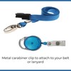 PCL Media ltd Blue Retractable Badge Reel with Carabiner Clip