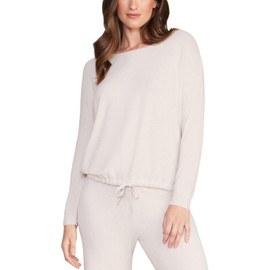Barefoot Dreams Women's CozyChic Ultra LITE Slouchy Pullover, Stone