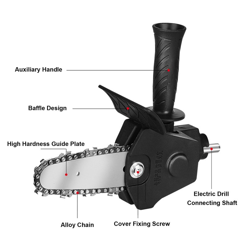 Electric Drill to Electric Saw Adapter Conversion Head Portable Chainsaw
