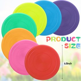 Vinsot 70 Pcs Flying Discs Bulk Flying Discs for Kids Soft Rubber Flyer Disk Outdoor for Children Adults Sports Party Favors, 7 Colors