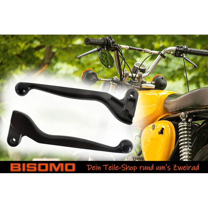 Brake Lever and Clutch Lever Aluminium Black for Simson S50,