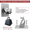 6PCS No Drill Curtain Brackets, Self-Adhesive Rod Holders, Universal Plastic