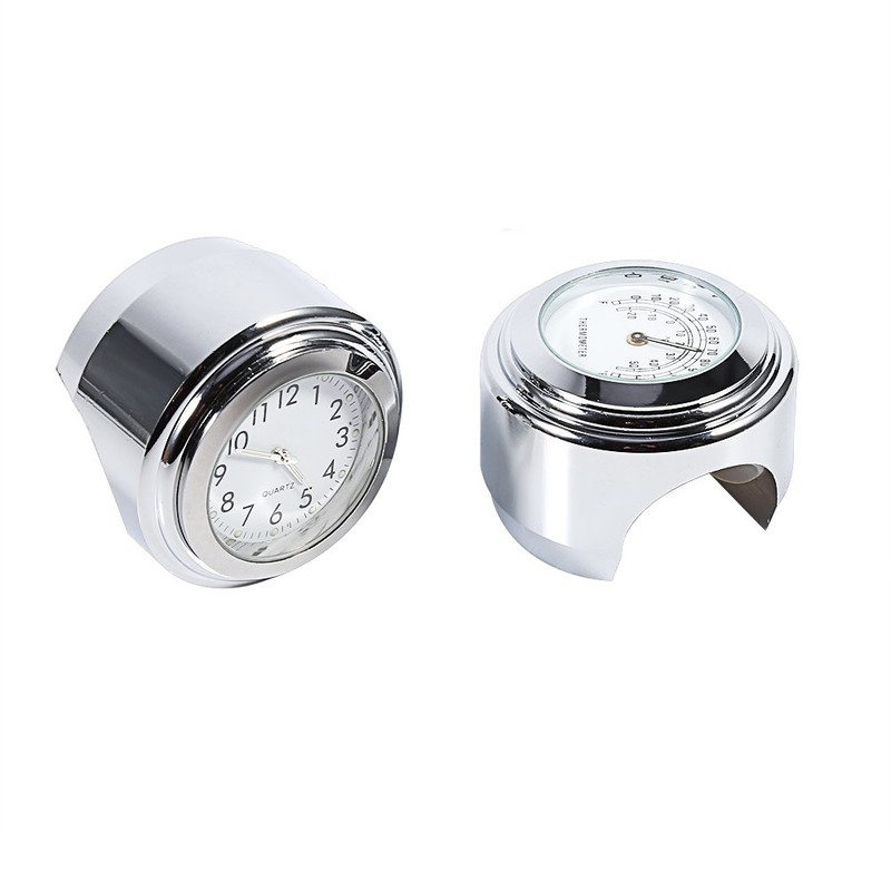 Qiilu Motorcycle Clock, 7/8" 1" Motorcycle Clock Handlebar Motorcycle Handlebar