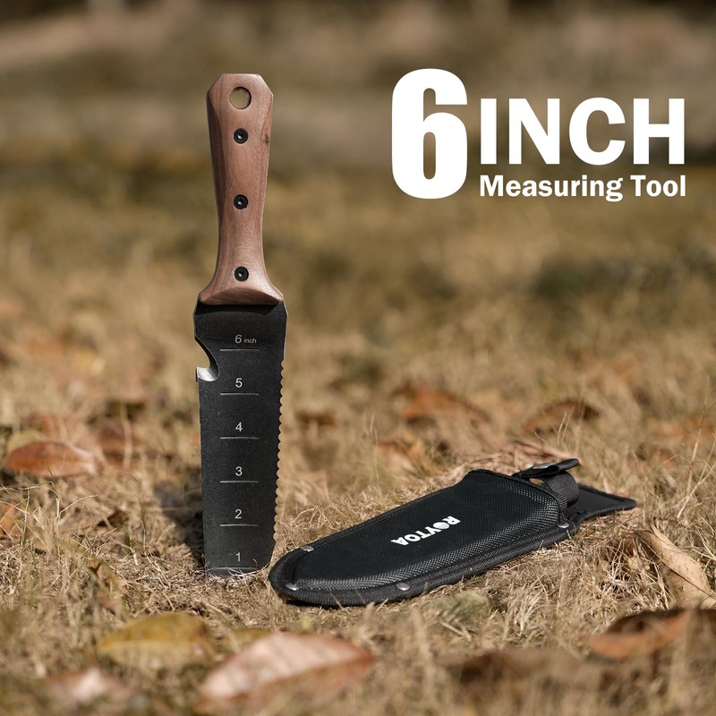 ROYTOA Hori Hori Garden Knife, Garden Tools with Sheath for