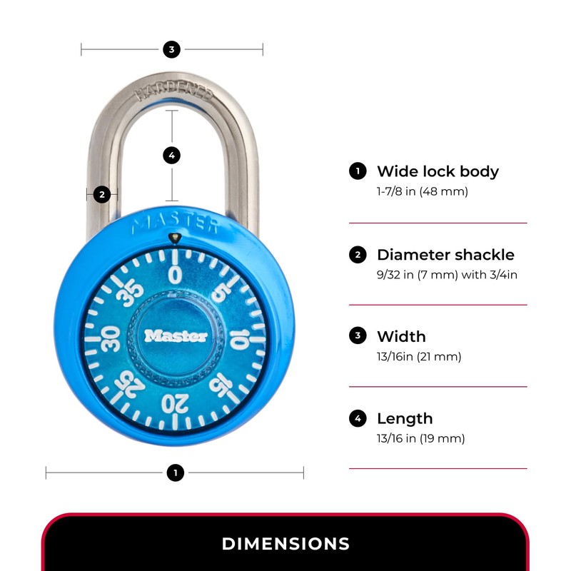 Master Lock Locker Lock, Combination Lock for Gym and School