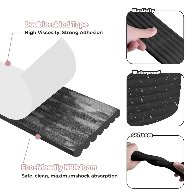 Bunk Bed Ladder Pads, 7.1In x 6.7Ft Self-Adhesive Ladder Pads,