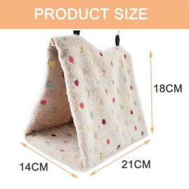 Parrot Hammock Hanging Cage, Bird Nest, Pet Bird Nest, Winter Nest House or Cage Toy, Plush Bird Hut for Small Animals, Hanging House, Bed, Swing, Rat, Ferret, Hamster (M)