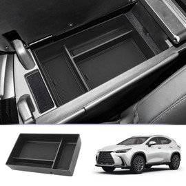 Center Console Organizer Compatible with 2022 2023 2024 2025 Lexus NX350 NX250 Accessories 2024 2025 Lexus NX350 NX250 Armrest Console Organizer Armrest Organizer Tray (Black)