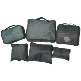 Antler 6pc Packing Cubes & Zipped Pouches Compression Organiser Set for Luggage, Suitcases, Closets & Drawers for Home, Storage & Travel
