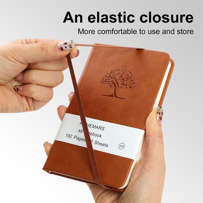HOMEMARS Small Notebook, Pocket Notebook, 3 Pack, Notebook A6, Squared,3.7"