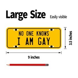 Gelocirex Funny Car Magnets Gay Stickers - Extra Thick Large 9-Inch Prank Magnetic Bumper Stickers, Magnetic Car Stickers for Vehicles and Trucks