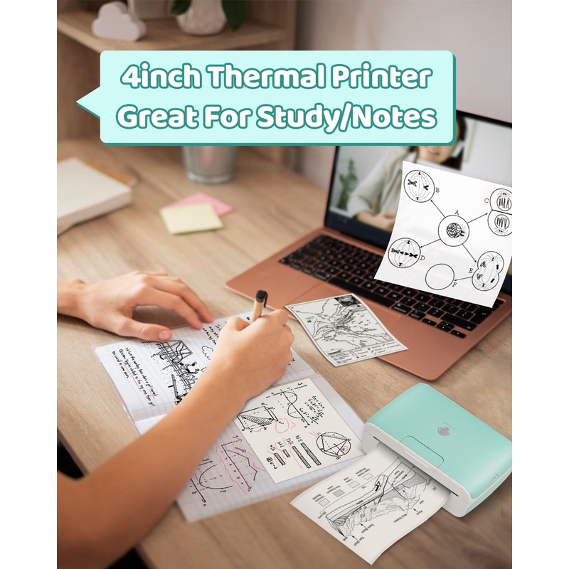 Phomemo M04S Portable Thermal Printer Bluetooth Label Printer, Sticker Note