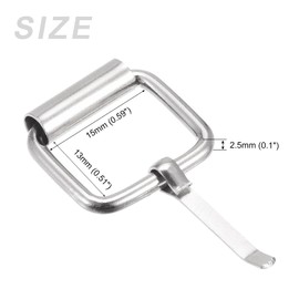 METALLIXITY Metal Roller Buckles (15mm/0.59inch) 30Pcs, Metal Belt Buckle Single Prong Belt Buckle - for Belts Bags Straps Hand DIY, Silver