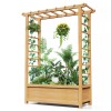 Docred Raised Garden Bed with Trellis & Hanging Roof Planter