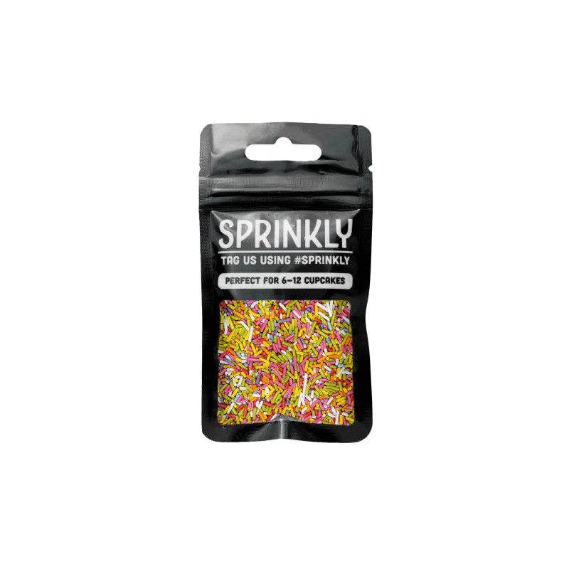 SPRINKLY - Matt Sugar Strands - Rainbow - 30g