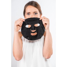 Iroha Nature - Ausgleichende und feuchtigkeitsspendende Tiso-Gesichtsmaske mit Kohle und Hyaluronsäure | Tiefenreinigung für saubere und makellose Haut | Ergebnisse in 15 Minuten | 100% vegan