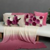 KINGROSE 3D Flower Accent Throw Pillow Cover Handmade Pillow Case