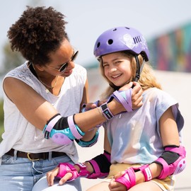 SKATEWIZ Kids Helmet - Bmx Helmet Scooter Helmet Skateboard Helmet - Kids Bike Helmet Kids 8-12 Kids Cycle Helmet - Size S in Purple - Kids Helmets Kids Skate Helmet