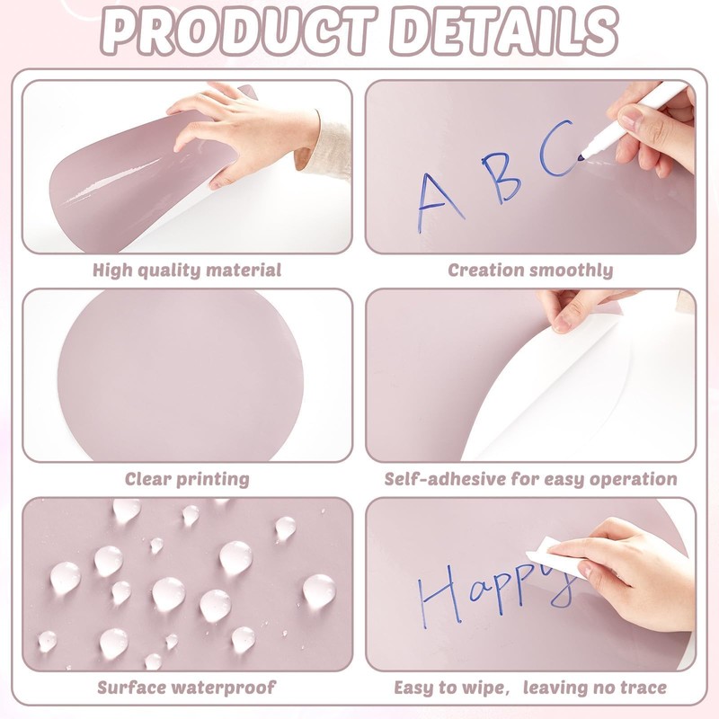 gisgfim 24PCS Dry Erase Dots 12 Inch Whiteboard Marker Wall