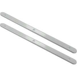 Merriway® BH07112 (8 Pcs) White Plastic Drawer Slides 310mm (12.5 Inch) x 16mm x 6mm - Pack of 8 Pieces